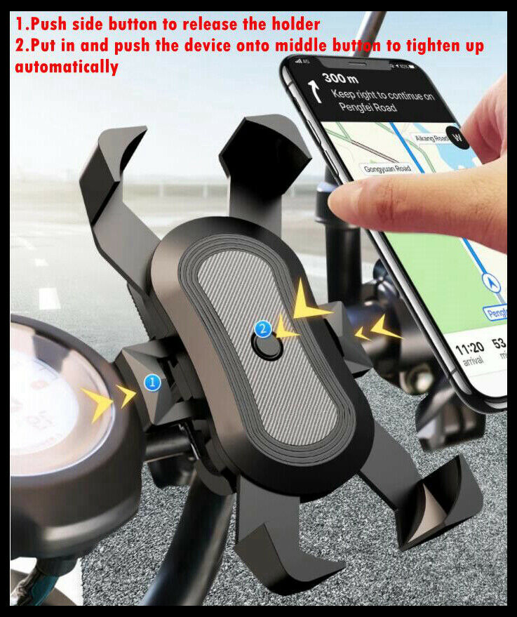 360° Rotation Mobile Phone Holder Handlebar Mount For Motorcycle Bicycle Bike