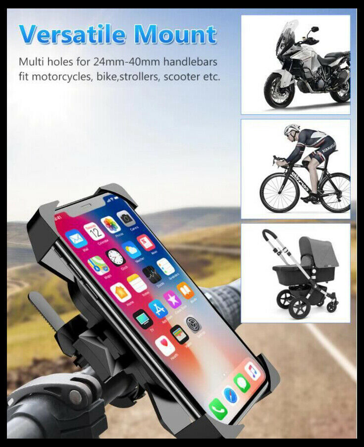 360° Rotation Mobile Phone Holder Handlebar Mount For Motorcycle Bicycle Bike