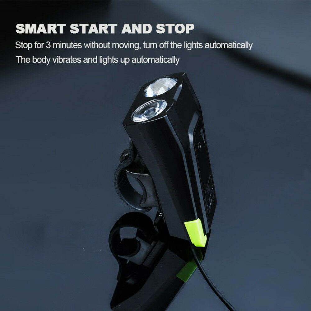 15000LM LED Bike Light Rechargeable Mountain Bicycle Front Lamp With Horn USB Set