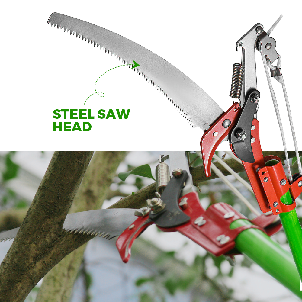 8m Detachable Pole Pruning Saw Tree Trimmer