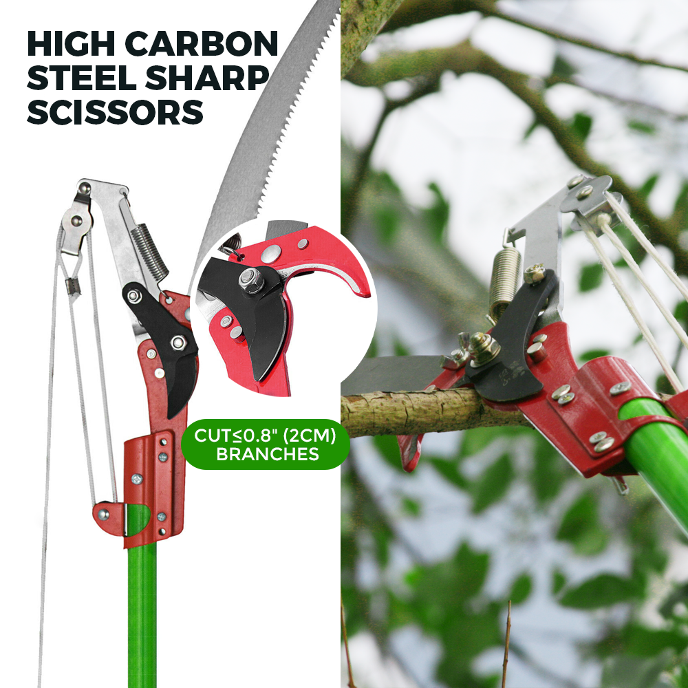 8m Detachable Pole Pruning Saw Tree Trimmer