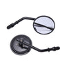 Motorcycle Round Black Rear View Side Mirrors