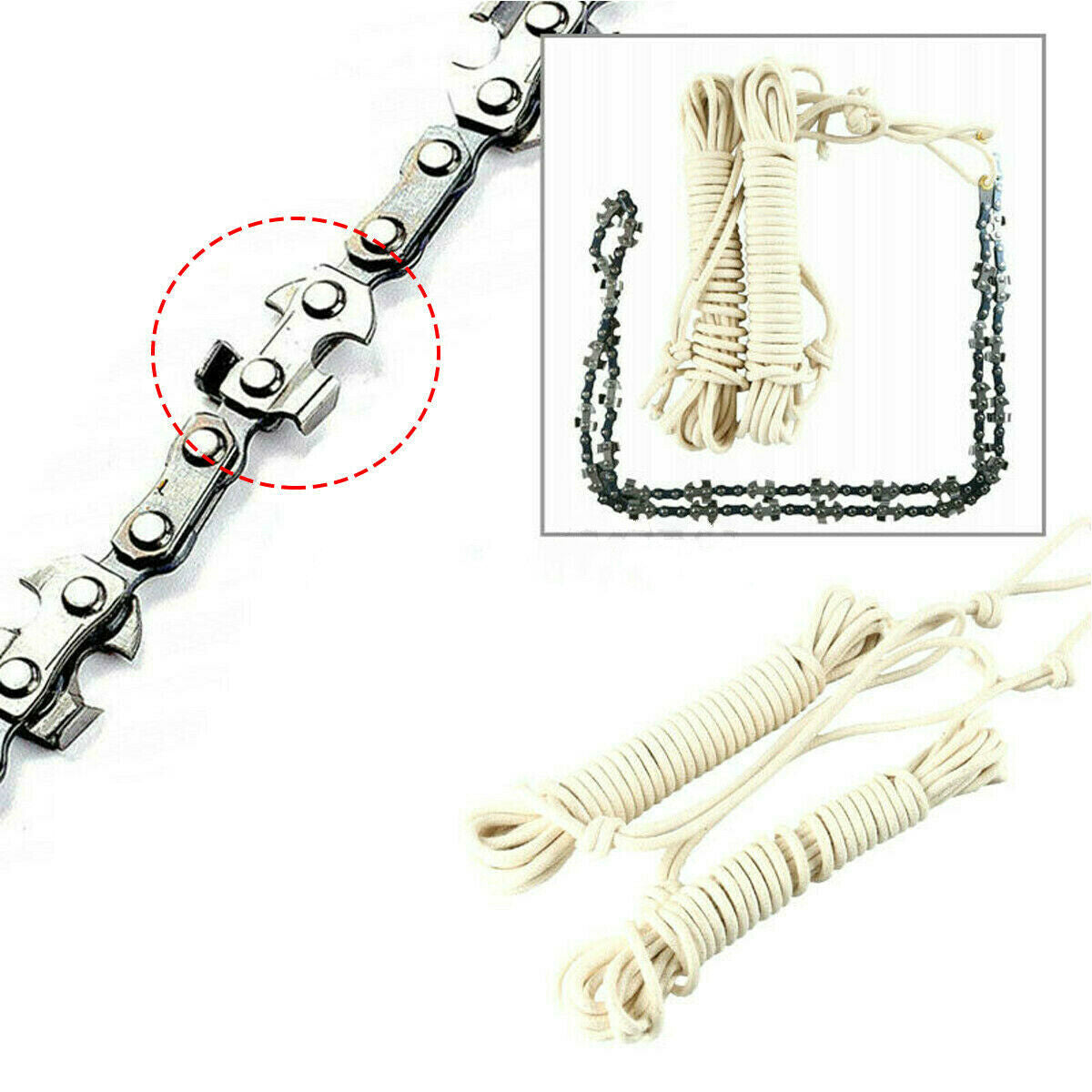 48 inch High Reach Limb Tree Hand Rope Chain Saw Blades on Both Side ...