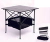 HEAVY DUTY STEEL & ALUMINIUM FOLDING COLLAPSIBLE CAMPING TABLE CARAVAN RV