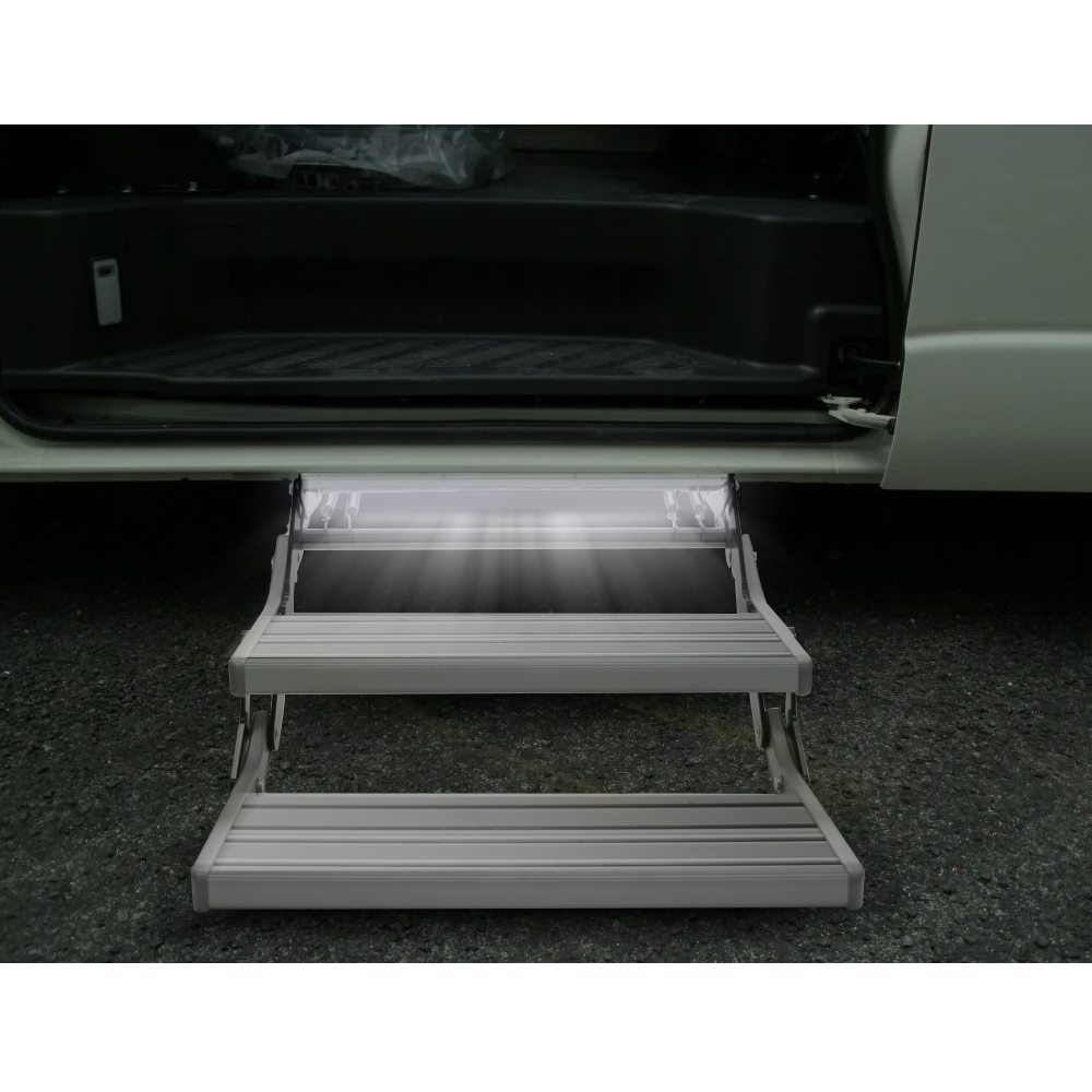 LED Aluminium Caravan Double Steps Pull Out