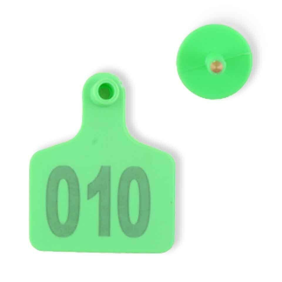 1-100 Large (7.5x6cm) Ear Tags With Numbers - 4 Colours Available