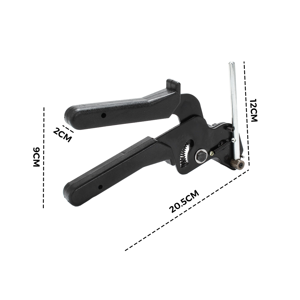 Metal Cable Tie Fasten Guns Pliers Crimper Tensioner Cutter Tool With 200PCS Ties