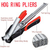 Zinc-Alu Hog Ring Gun Pliers with 2700 Pcs C Clips Fence Wire Ringer