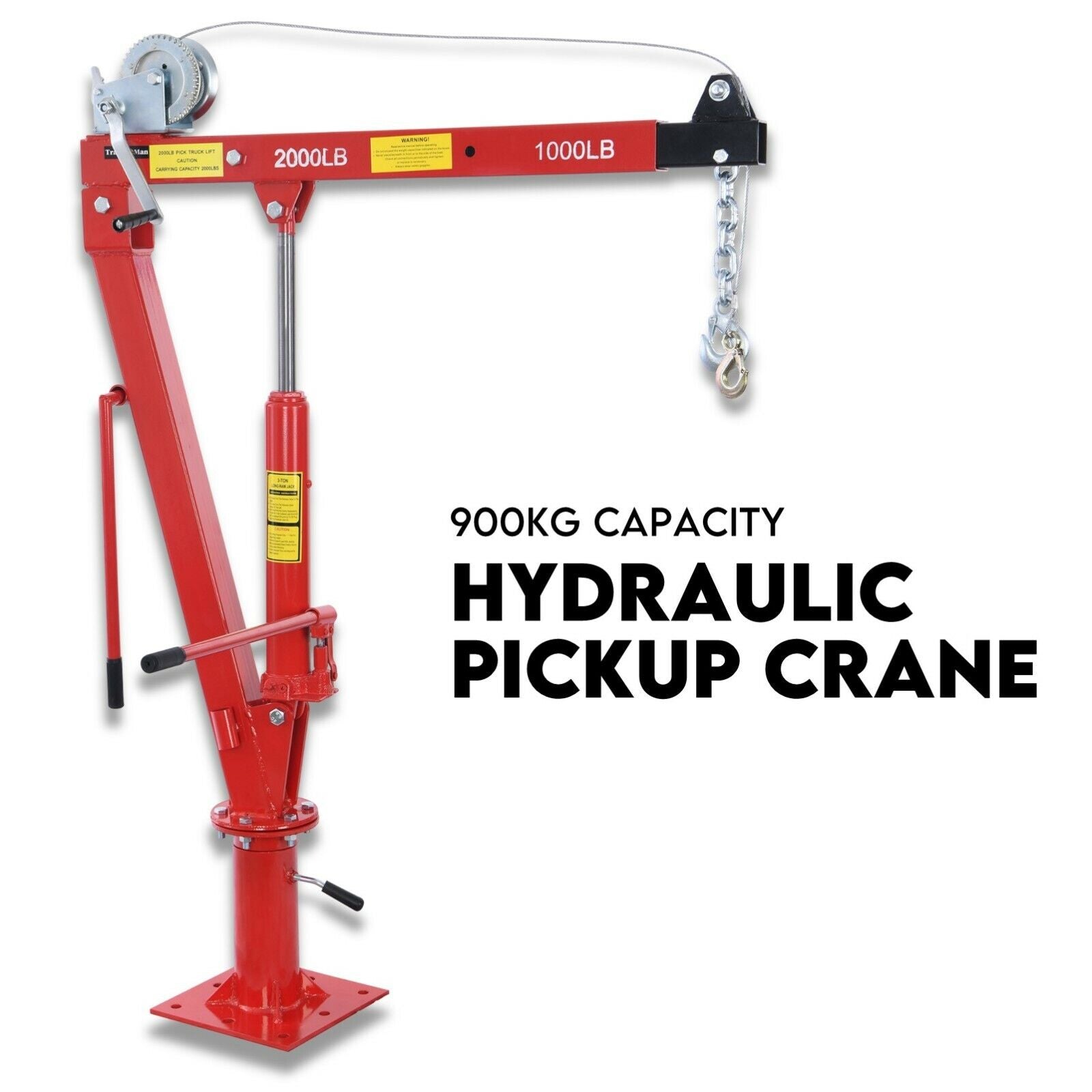 900kg Hydraulic Crane Ute Truck Trailer Bed Lift