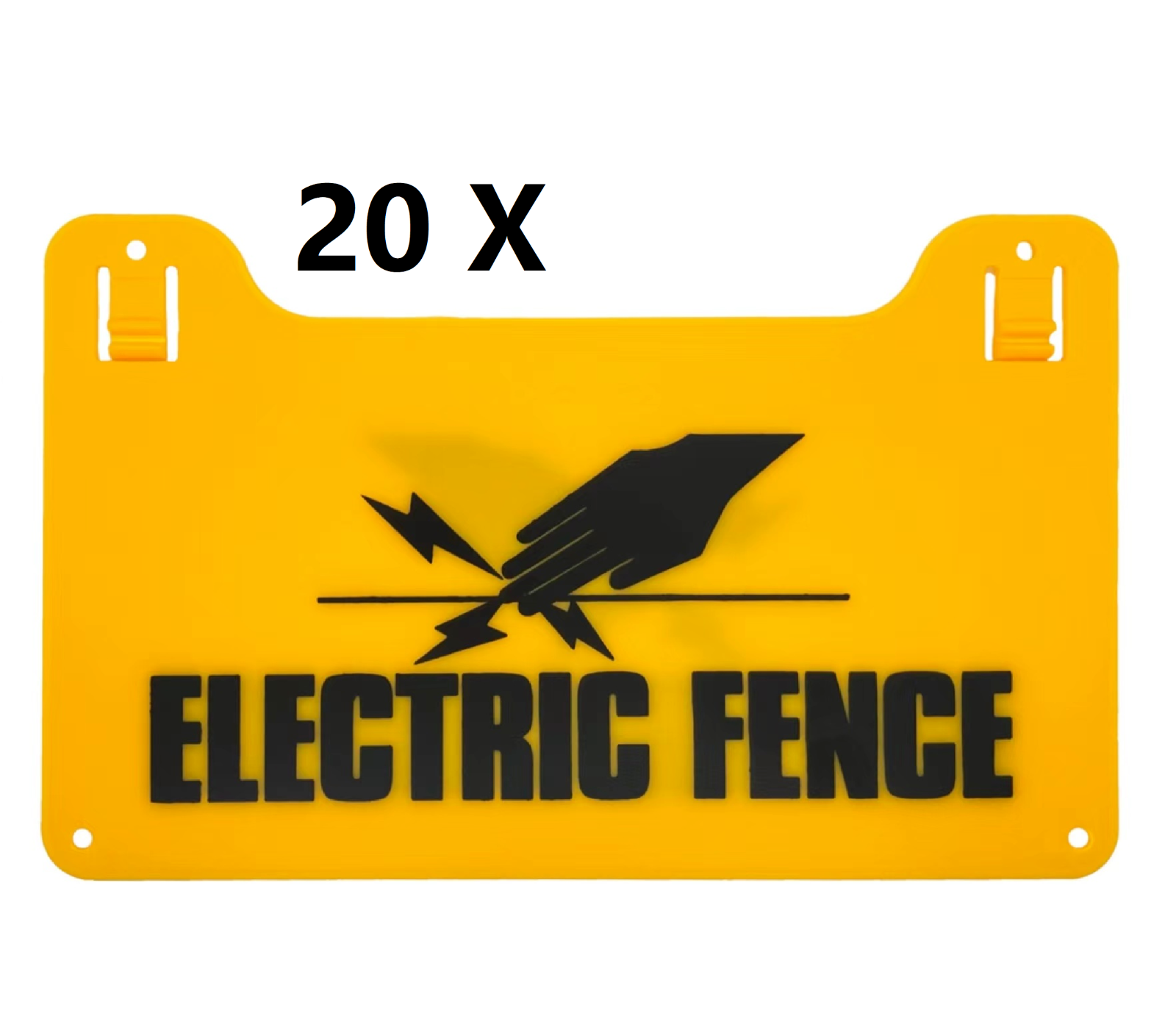 20PCS Electric Fence Caution Warning Sign