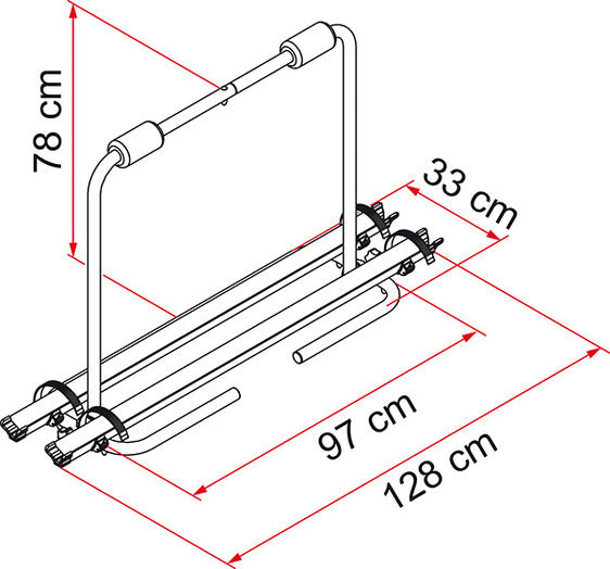 Caravan A Frame 2 Bike rack Carrier Made in Italy