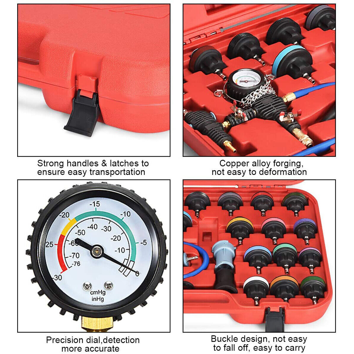 28PCS Radiator Pressure Tester Kit