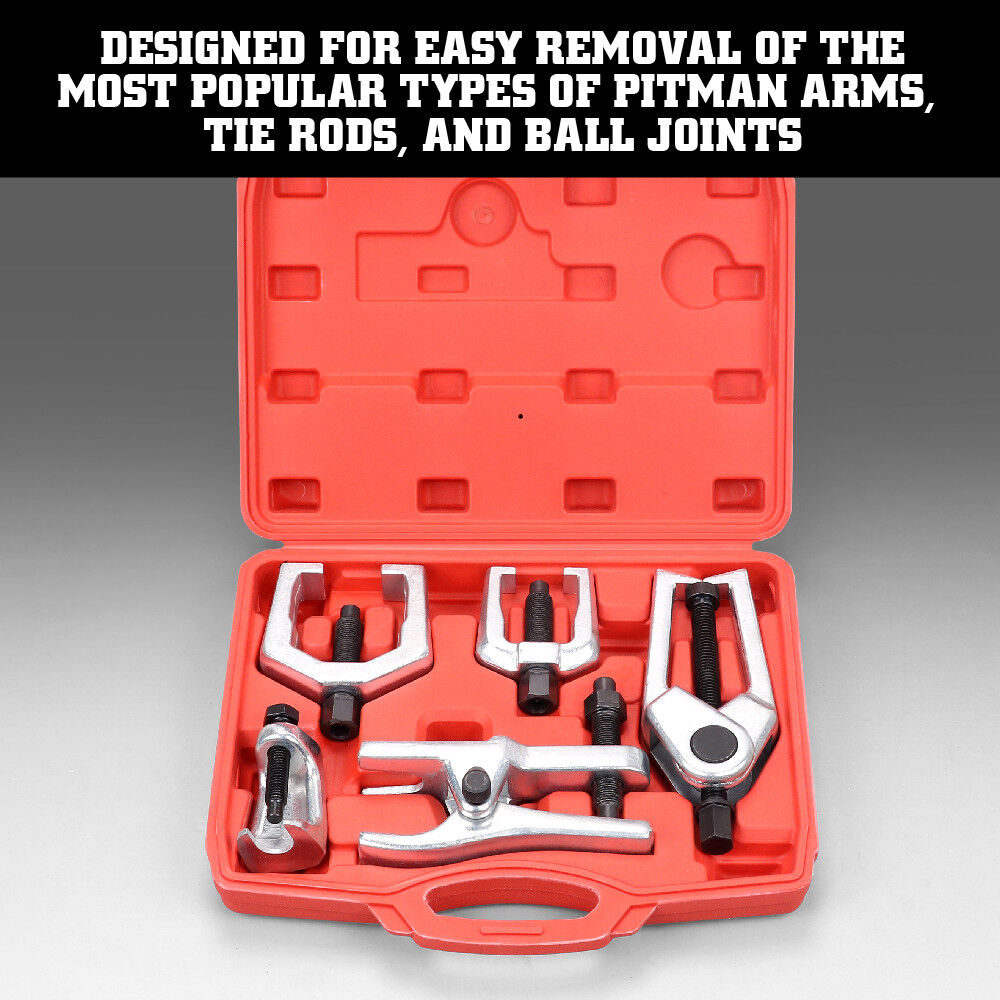 thumbnail interactive-video image 1 of ORION MOTOR TECH 6-Piece Front End Service Tool Kit – Ball Joint Separator, Pitman Arm & Tie Rod Puller 1 of 4