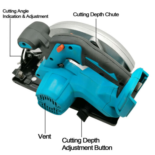 Cordless Brushless 185mm 7" Circular Saw with 2 Battery