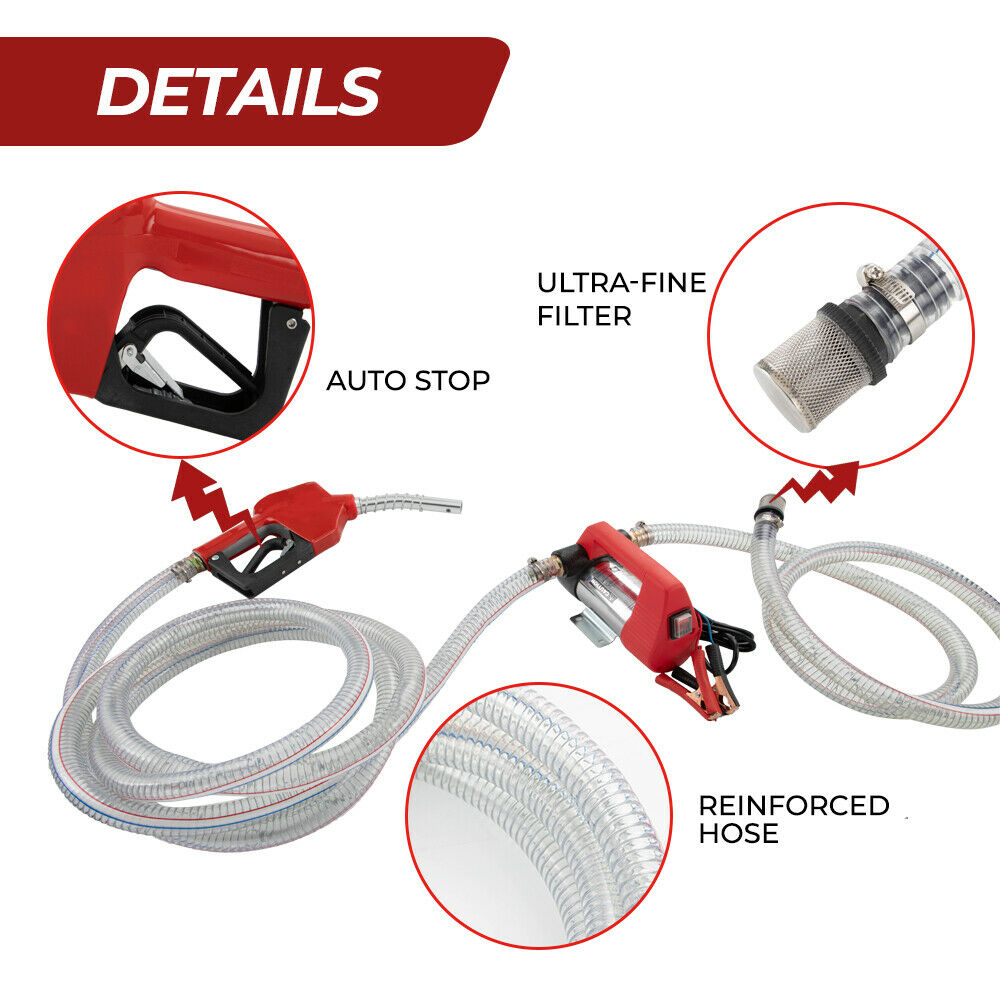 Diesel Oil Transfer Fuel Pump - 12V 45L/min