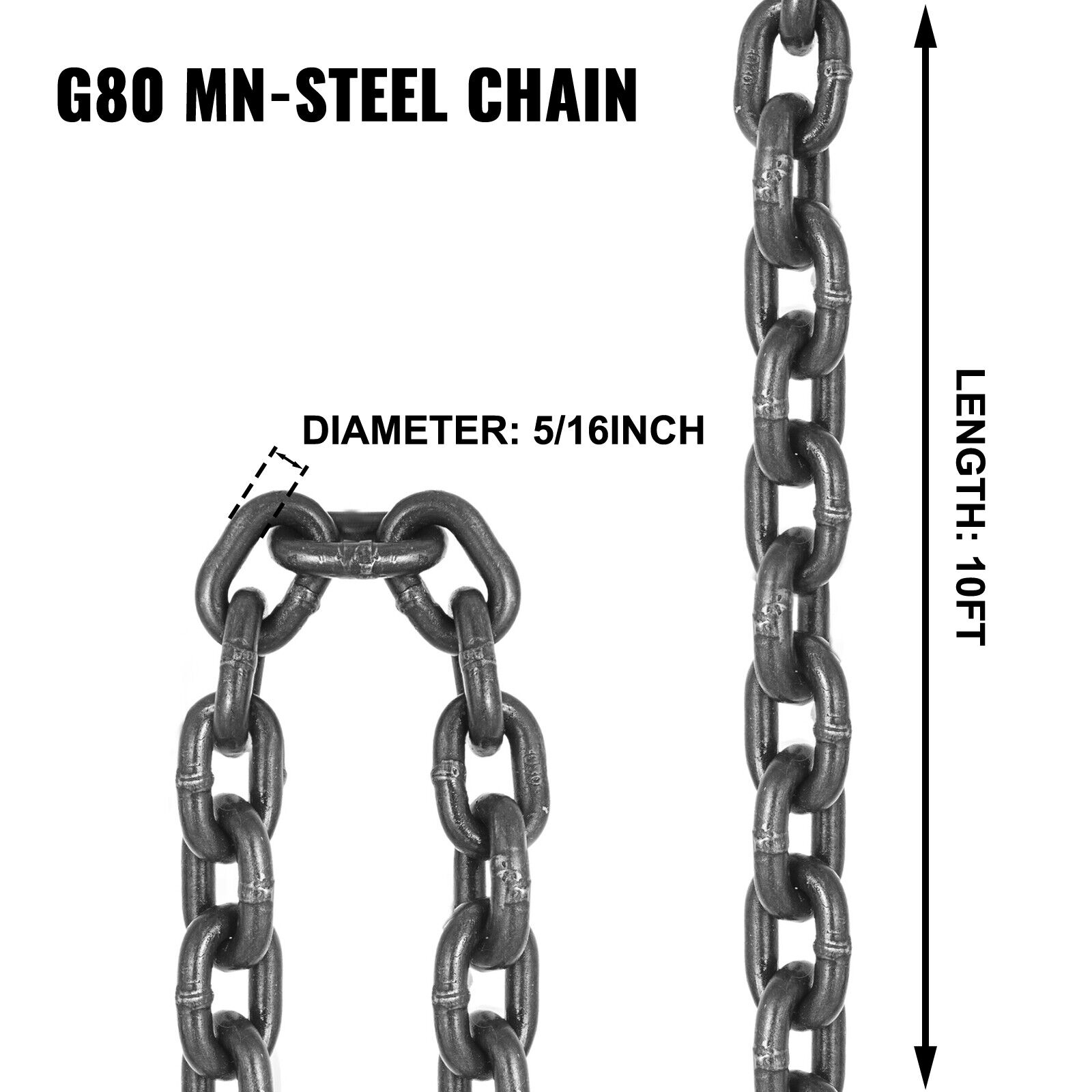 3M 4 Leg Heavy Duty Lifting Chain Sling 5000kg 8mm Grade 80