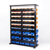 50Pc Tool Garage Storage Bins Tray Steel Shelving Rack Parts Organizer Top Bench