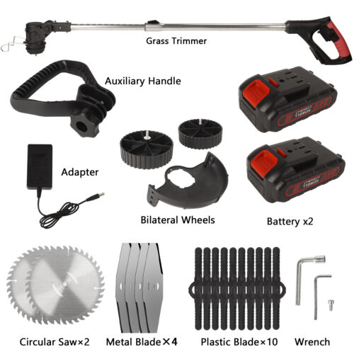 16 Blade Cordless Grass Trimmer with 2 Battery