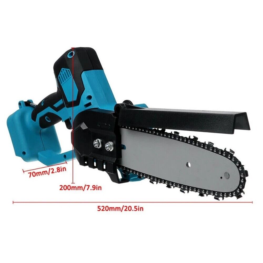 8" Electric Wood Cutting Saw Chainsaw with 2 Batteries