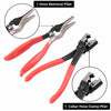 9PCS Hose Clamp Clip Plier Kit Set Swivel Jaw Flat Angled Band